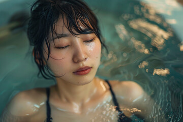 Extremely comfortable spa space with aromatherapy sauna and massage procedures, Generative AI