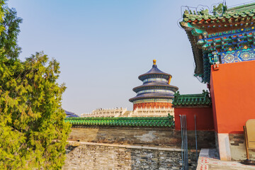 Take close-up shots of partial details of ancient buildings in the Forbidden City in Beijing, China