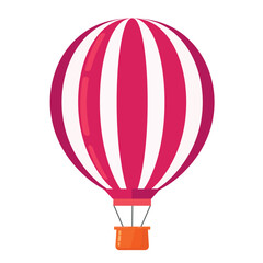 Obraz premium Air baloon vector flat design. Vehicles icons. 