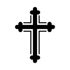 Elegant cross icon, Christian cross symbol