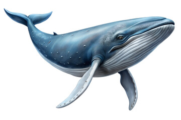 whale on transparent background.
