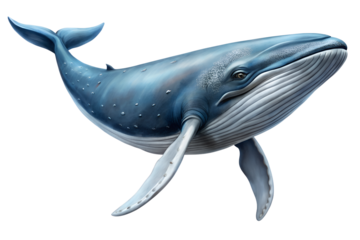 whale on transparent background.