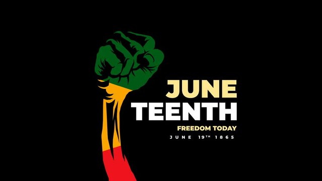 Honoring Juneteenth, The Spirit of Freedom June 19th, Alpha matte animated post