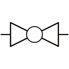 Valve symbol icon, water valve icon, ball valve, plumbing.