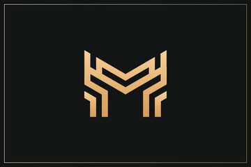 M Letter Trademark Brand Logo