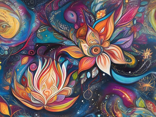 Surreal Abstract Colorful Illustration Art