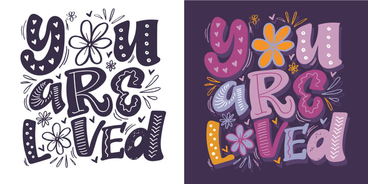 Cute hand drawn doodle lettering quote. Lettering for t-shirt design, mug print, bag print, clothes fashion. 100% hand drawn vector image.