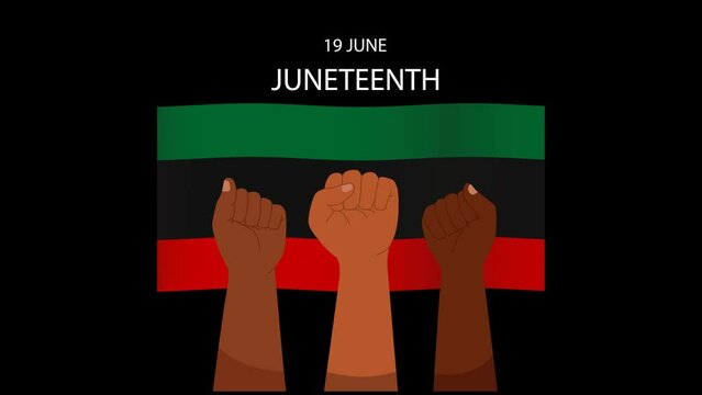 Juneteenth Unity, Honoring June 19th, Alpha matte Animated Post