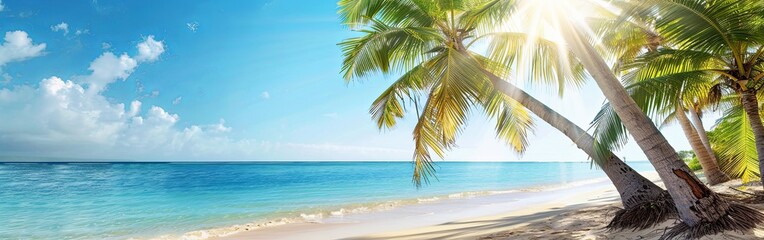 Vibrant Tropical Beach Panorama