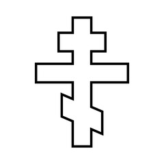 Fototapeta premium Orthodox cross icon, Christian cross symbol