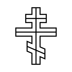 Obraz premium Orthodox cross icon, Christian cross symbol