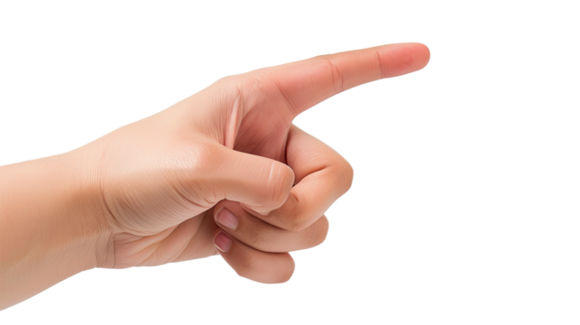 Finger hand cursor icon for click on transparent background