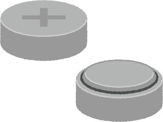 ボタン電池のイラスト