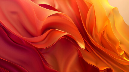Obraz premium Orange and Burgundy Modern digital abstract 3D background