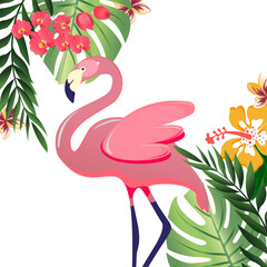 flamingo on a branch