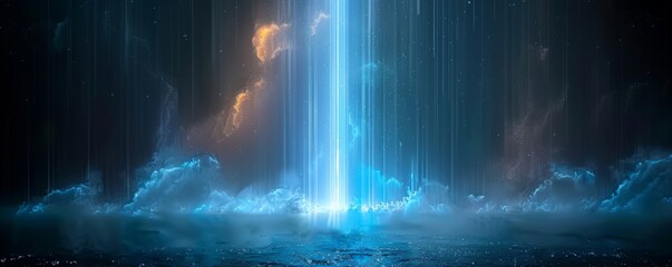 上から降り注ぐ光の背景