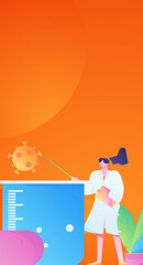 Medical characters fighting the epidemic flat vector concept operation hand drawn illustration
