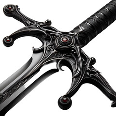 Set of swords on transparent background.