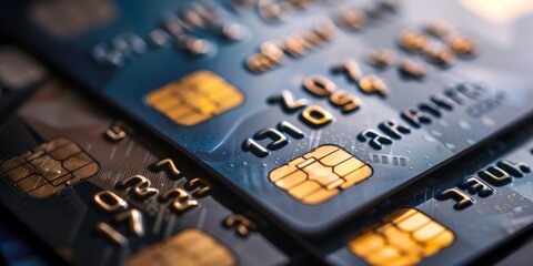 A stack of credit cards with the numbers 1 through 9 on them