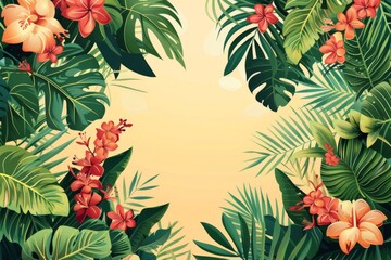 Summer Background illustration created with Generative AI