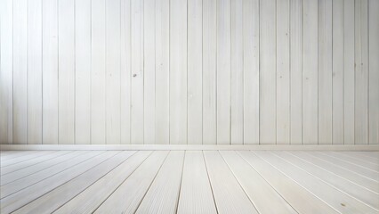 Naklejka premium white wood floor on white background