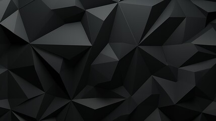 Abstract black geometric background with angular polygon shapes, perfect for modern design and tech projects.