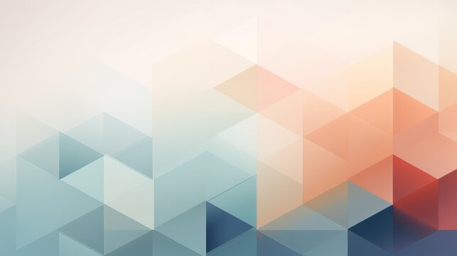 Abstract geometric background with pastel gradient triangle patterns. Ideal for design projects, presentations, and digital art.