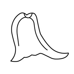 outline of superhero cape