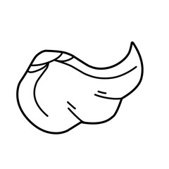 outline of superhero cape