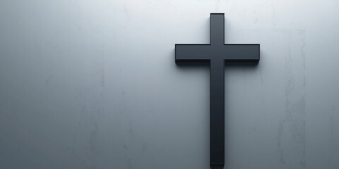 "Black Cross on Grey Wall | Simple Faith"
