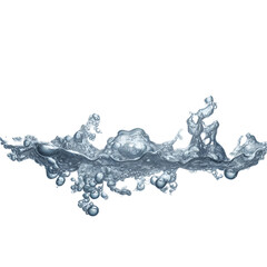 Water splash isolated on white background
