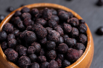 blueberry harvest frozen quickly to preserve vitamins