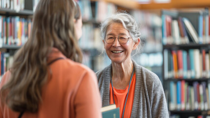 Promotional Image: Female Librarian Portrait, Professional Environment, Diverse Workforce, Corporate Photography, Team Collaboration, Engaged Employees, Authentic Work Settings.
