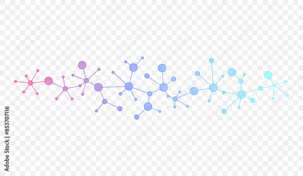 Poster molecular structure background. dna helix. atom. genetics. neuron. vector illustration