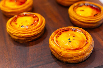 Flan a la vanille or vanilla flan or tart custard vanilla.