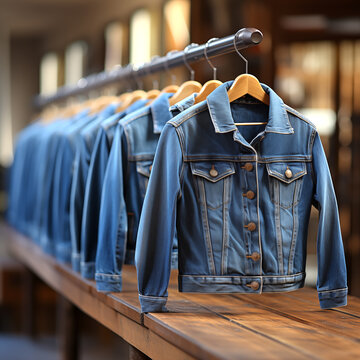 Pila de varios tonos de camisas y cazadoras vaqueras, jeans denim textura. 
Tejano textura de fondo para el dise&ntilde;o. Lienzo textura vaquera. 