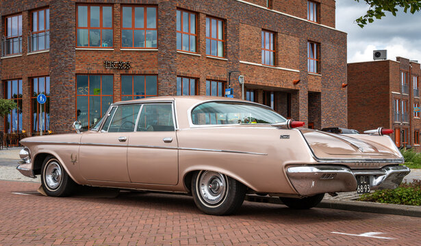 Lelystad, The Netherlands, 16.06.2024, Classic luxury car Imperial Crown from 1962 at The National Old timer Day