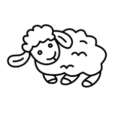 sheep line icon