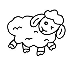 sheep line icon