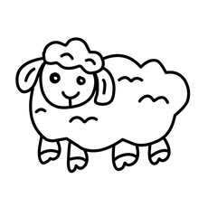 sheep line icon
