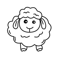 sheep line icon