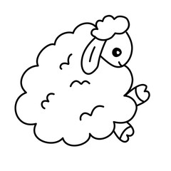sheep line icon