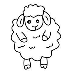sheep line icon