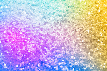 Bright colorful sparkling glitter, closeup. Background for party invitations or holiday cards