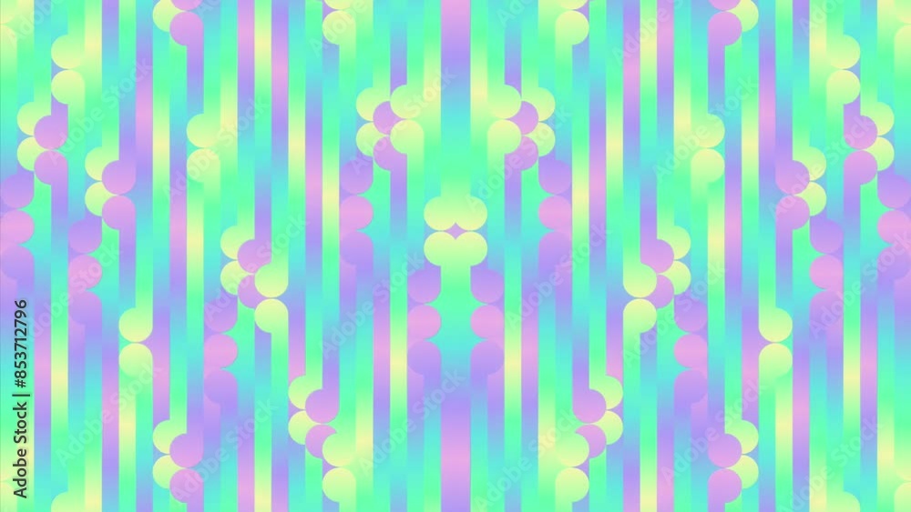 Poster 3d rendering loop animation of a colorful symmetrical pattern 4K
