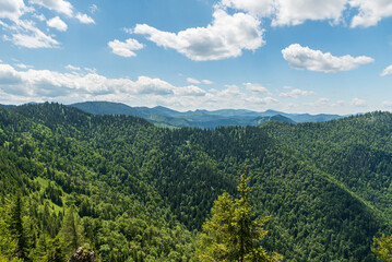 Fototapeta premium View from Magura hill in Velka Fatra mountains in Slovakia