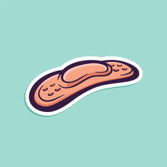 Cartoon sticker design. Funny vector illustration of a patch in doodle style.