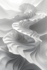 Minimalist aesthetic of an abstract design that appears to shift and change perspective, against a plain white background,