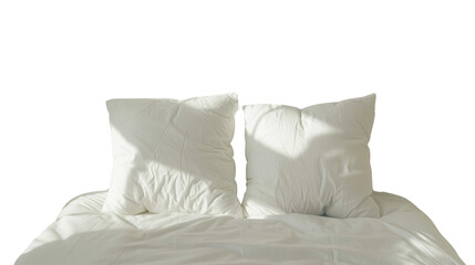 Comfortable sleeping pillows on white background