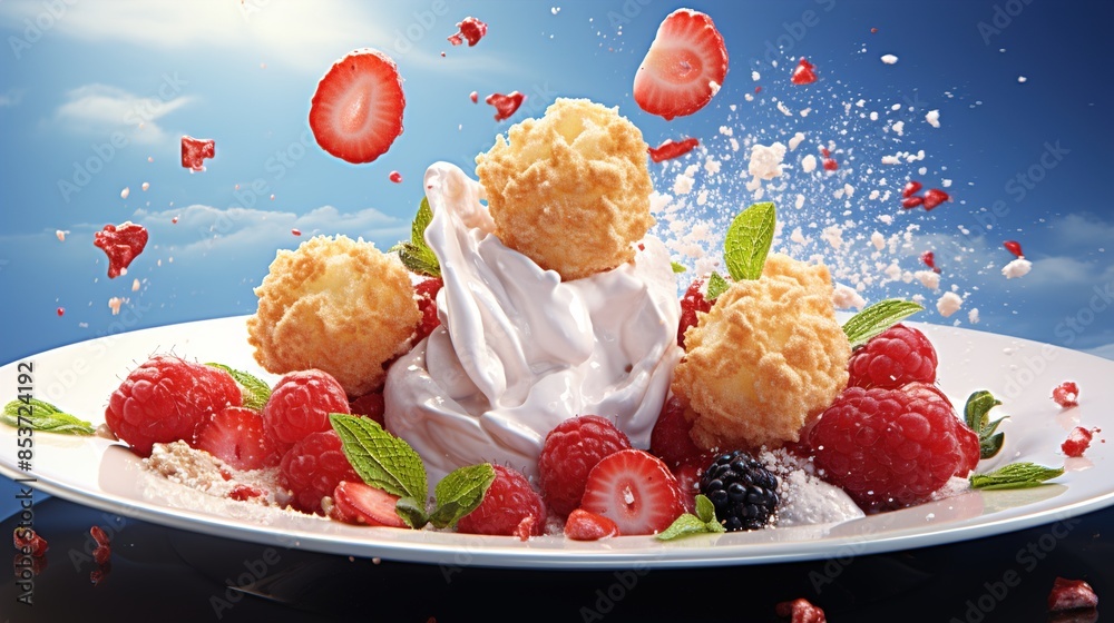 Canvas Prints ice cream with fruits